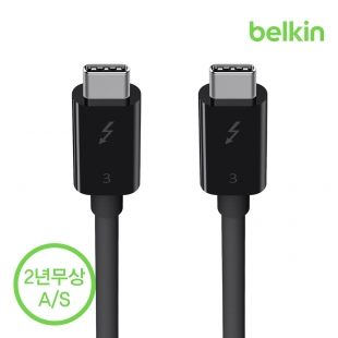 [벨킨공식수입원] USB C타입 썬더볼트3 케이블 0.8M F2CD084bt0.8M (100W, 40Gbps, 5K Ultra HD)