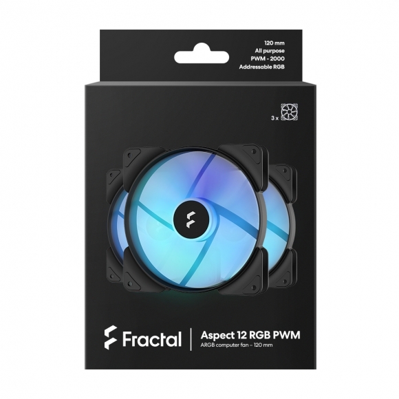 Fractal Design Aspect 12 RGB PWM 블랙 3팩