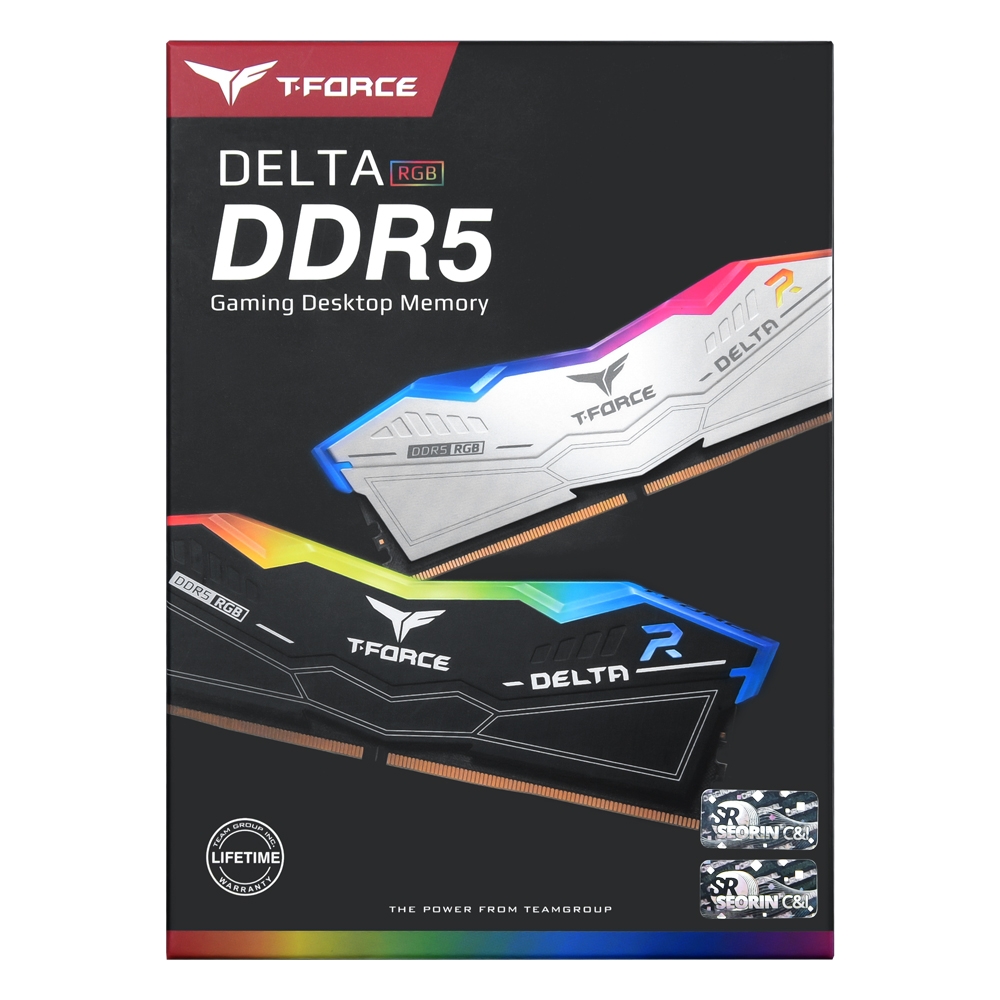 TEAMGROUP T-Force DDR5 6400 CL40 Delta RGB 블랙 패키지 32GB(16Gx2)
