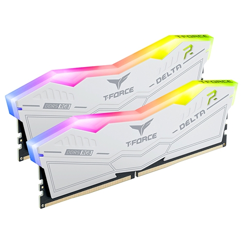 TEAMGROUP T-Force DDR5 6400 CL40 Delta RGB 화이트 패키지 32GB(16Gx2)
