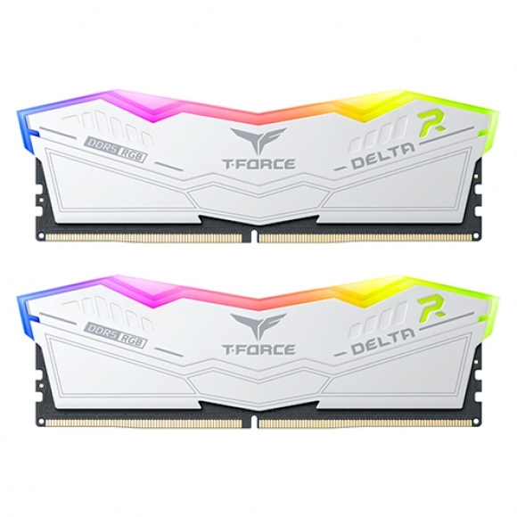 TEAMGROUP T-Force DDR5 7600 CL36 Delta RGB 화이트 패키지 32GB(16Gx2)