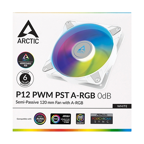 ARCTIC P12 PWM PST ARGB 화이트 1팩