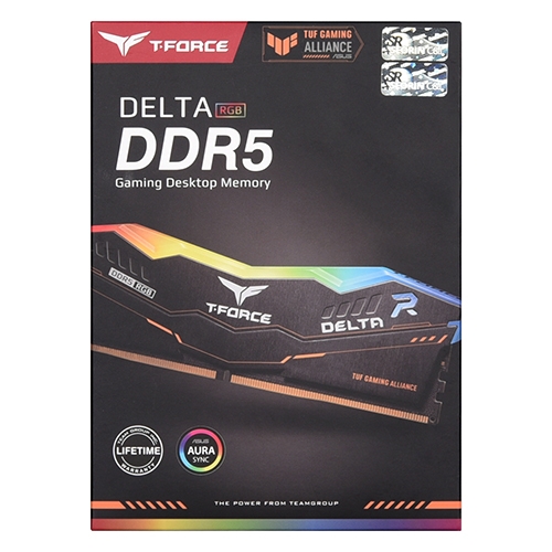 TEAMGROUP T-Force DDR5 7800 CL38 Delta RGB 블랙 패키지 32GB(16Gx2)