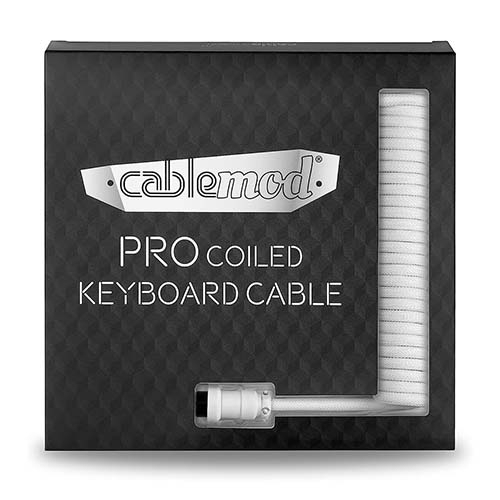 CableMod Pro Coiled 항공 키보드 케이블 (1.5m, 화이트)