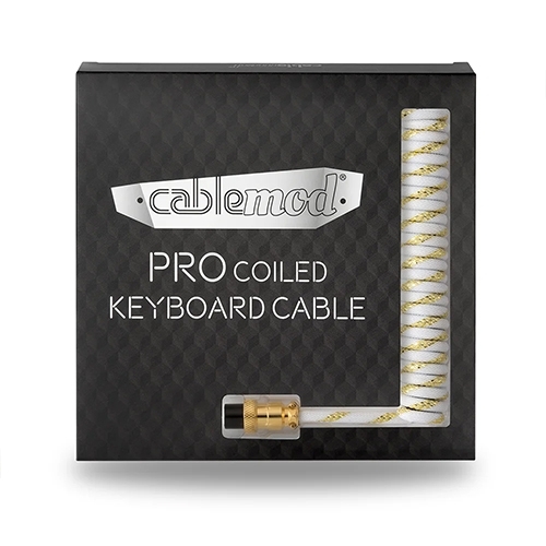 CableMod Pro Coiled 항공 키보드 케이블 (1.5m,마이다스 화이트)