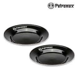[PM-PX-PLATE-26-S] 페트로막스 에나멜 플레이트 캠핑용 접시(2개입), 블랙_26cm