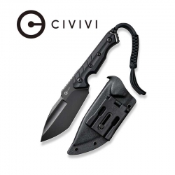 [C21040-1] 시비비 Maxwell 고정식 나이프 휴대용 칼 (블랙 D2 강재 / 블랙 G10 핸들)